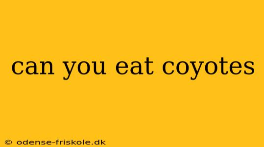 can you eat coyotes