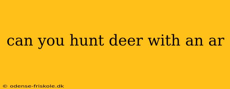 can you hunt deer with an ar