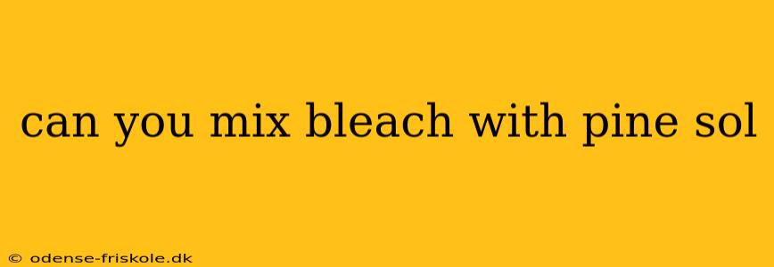 can you mix bleach with pine sol