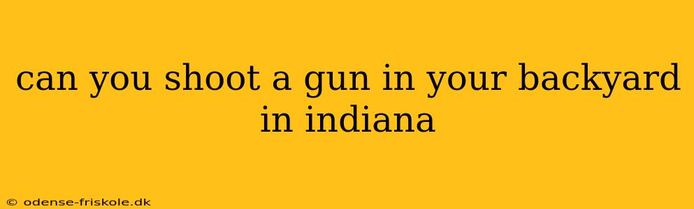 can you shoot a gun in your backyard in indiana