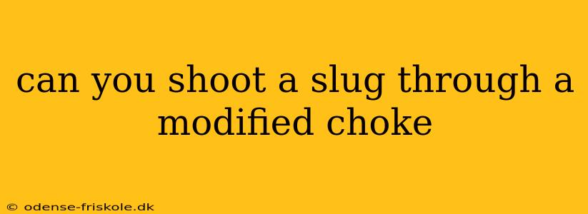 can you shoot a slug through a modified choke