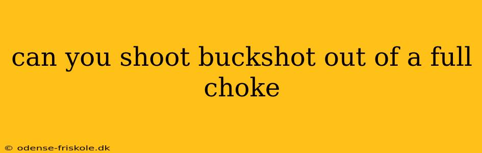 can you shoot buckshot out of a full choke