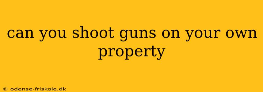 can you shoot guns on your own property