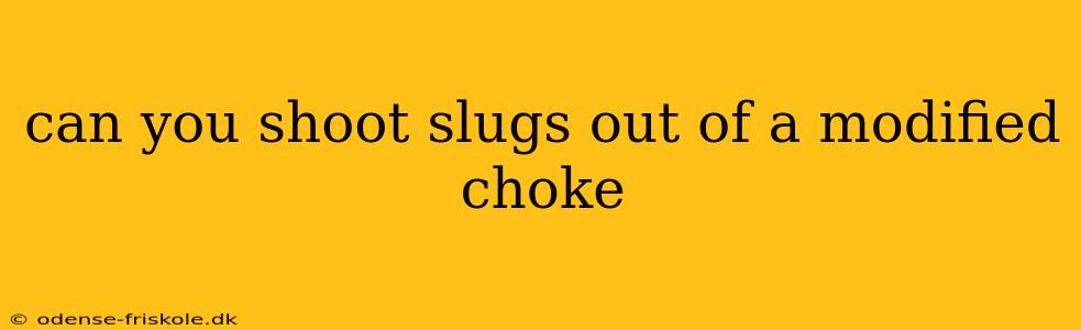 can you shoot slugs out of a modified choke