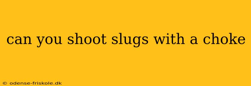 can you shoot slugs with a choke