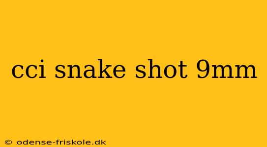 cci snake shot 9mm