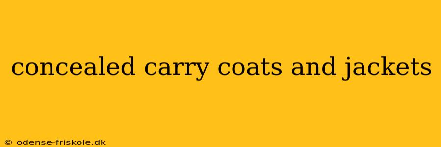 concealed carry coats and jackets