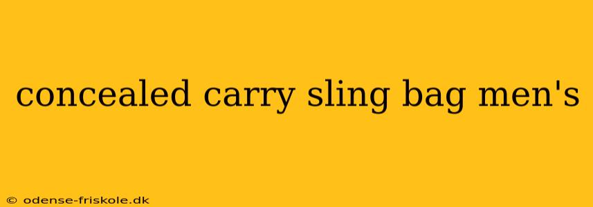 concealed carry sling bag men's