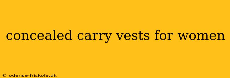 concealed carry vests for women