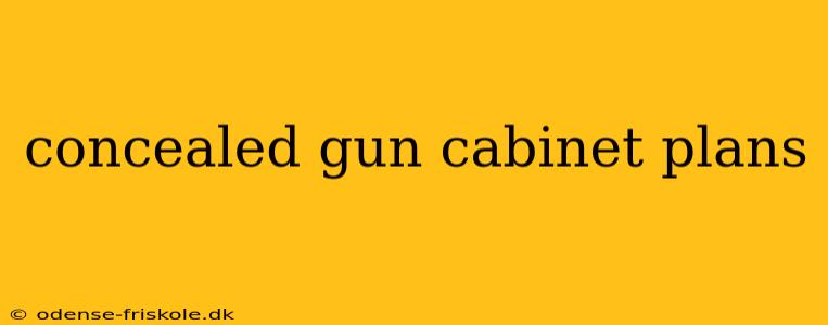 concealed gun cabinet plans