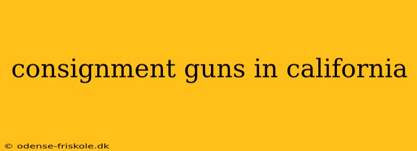 consignment guns in california