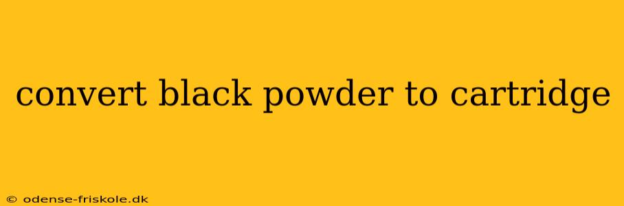 convert black powder to cartridge