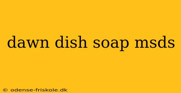 dawn dish soap msds