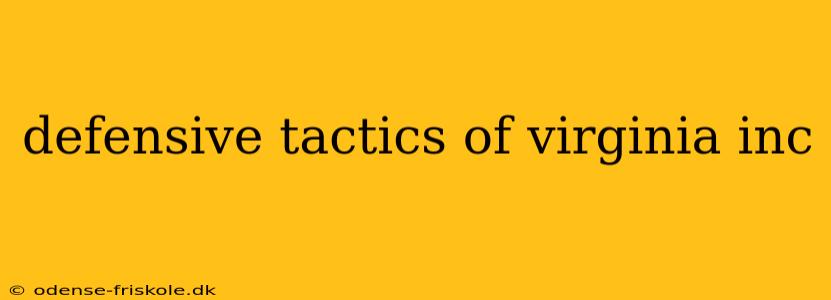 defensive tactics of virginia inc