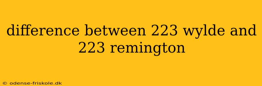 difference between 223 wylde and 223 remington