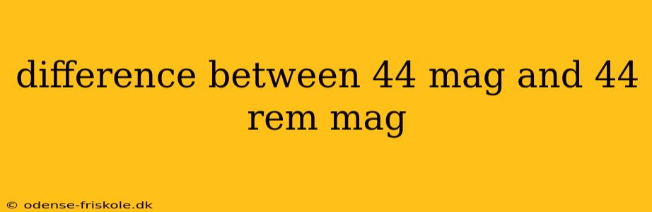 difference between 44 mag and 44 rem mag