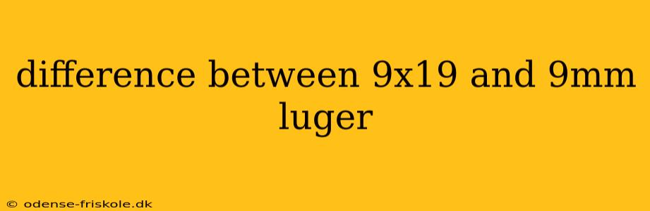 difference between 9x19 and 9mm luger