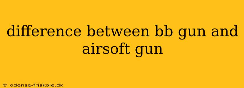 difference between bb gun and airsoft gun