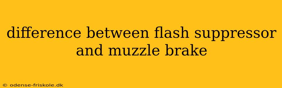 difference between flash suppressor and muzzle brake