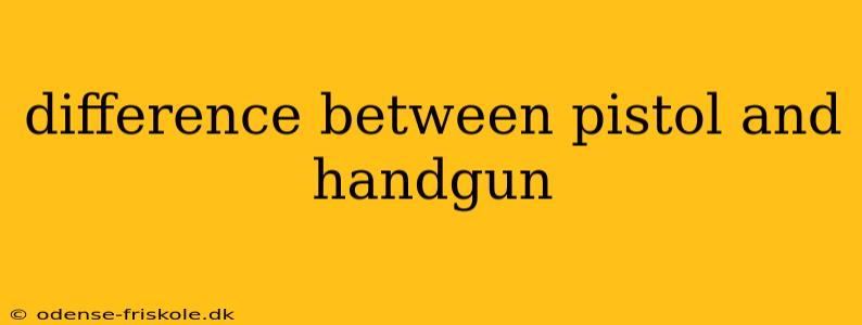 difference between pistol and handgun