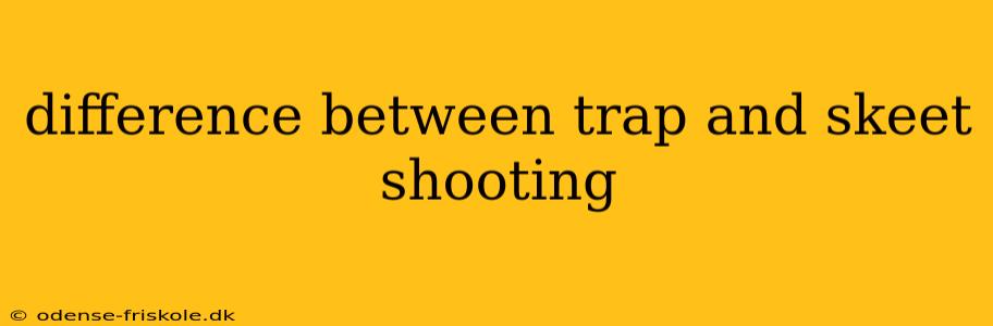 difference between trap and skeet shooting