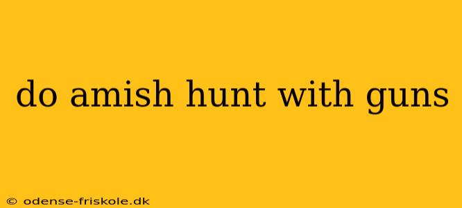 do amish hunt with guns