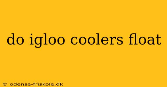 do igloo coolers float