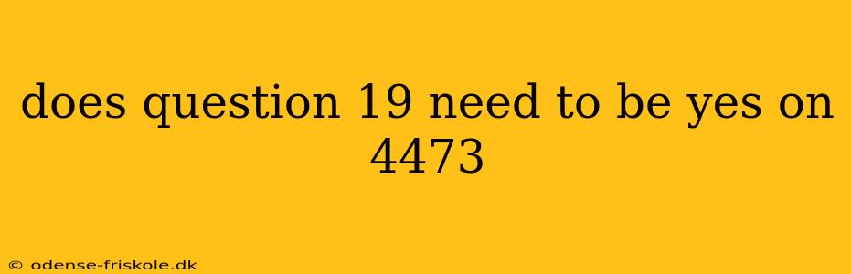 does question 19 need to be yes on 4473