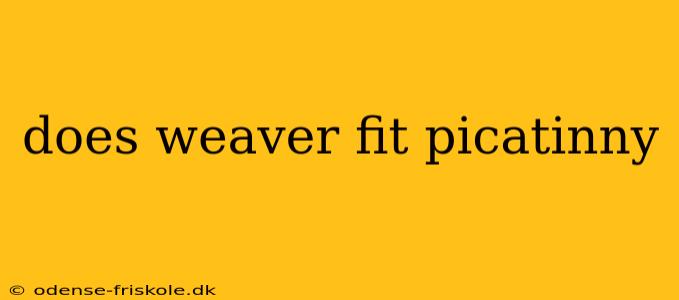 does weaver fit picatinny