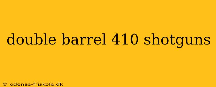 double barrel 410 shotguns