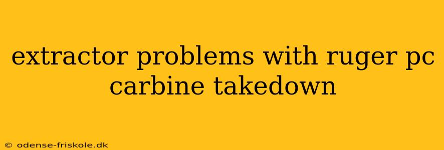 extractor problems with ruger pc carbine takedown
