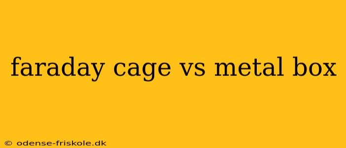 faraday cage vs metal box