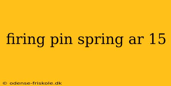 firing pin spring ar 15