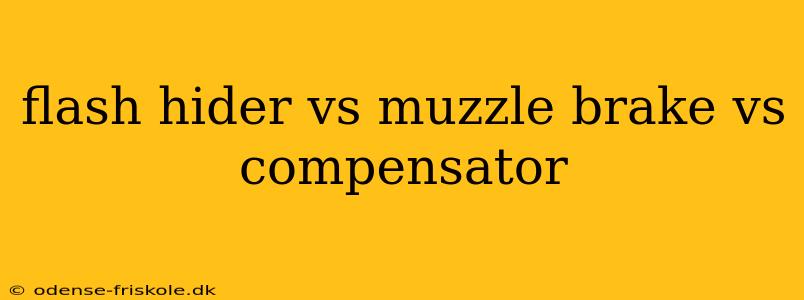 flash hider vs muzzle brake vs compensator