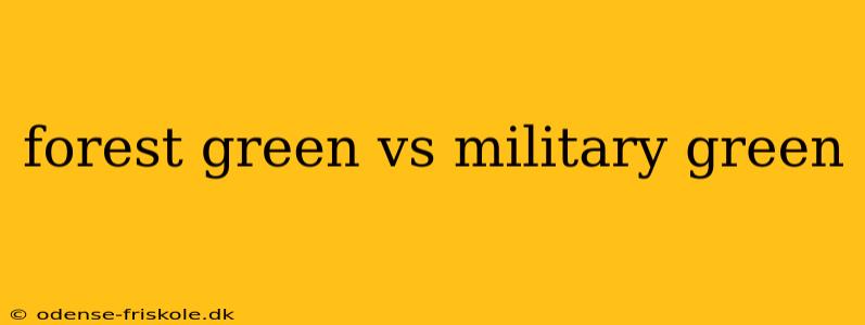 forest green vs military green