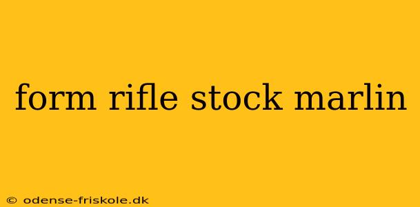 form rifle stock marlin