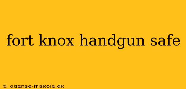 fort knox handgun safe