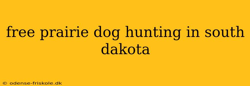 free prairie dog hunting in south dakota