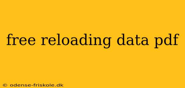 free reloading data pdf