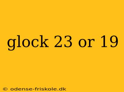 glock 23 or 19