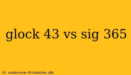 glock 43 vs sig 365