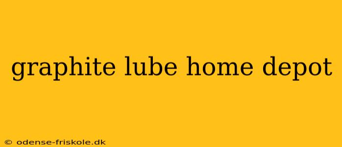 graphite lube home depot