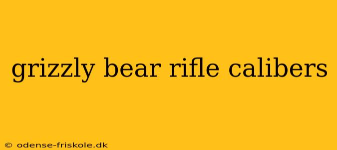 grizzly bear rifle calibers