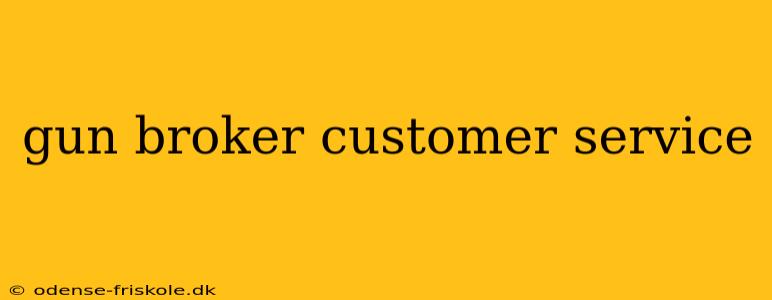 gun broker customer service