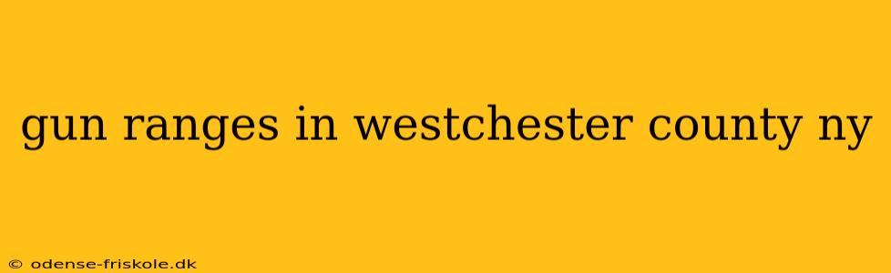 gun ranges in westchester county ny