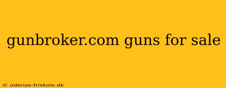 gunbroker.com guns for sale