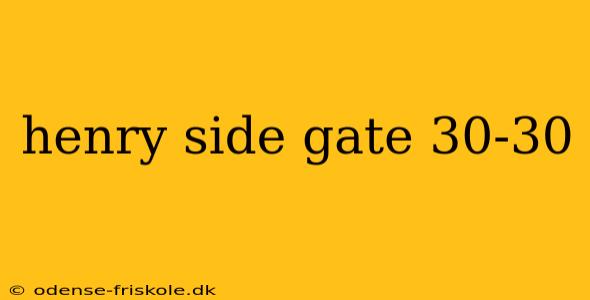 henry side gate 30-30