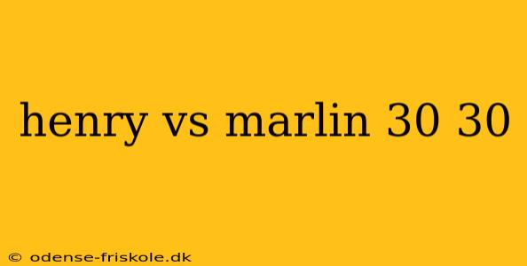 henry vs marlin 30 30