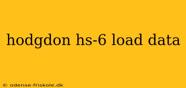 hodgdon hs-6 load data