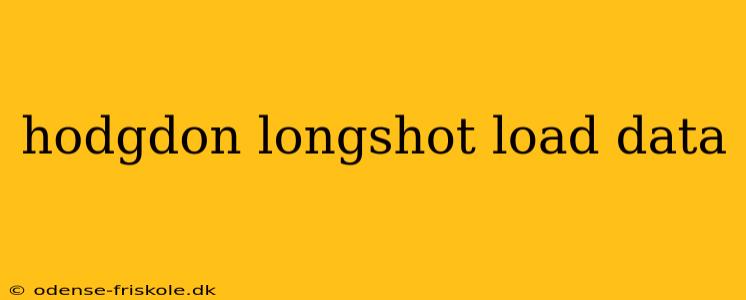 hodgdon longshot load data